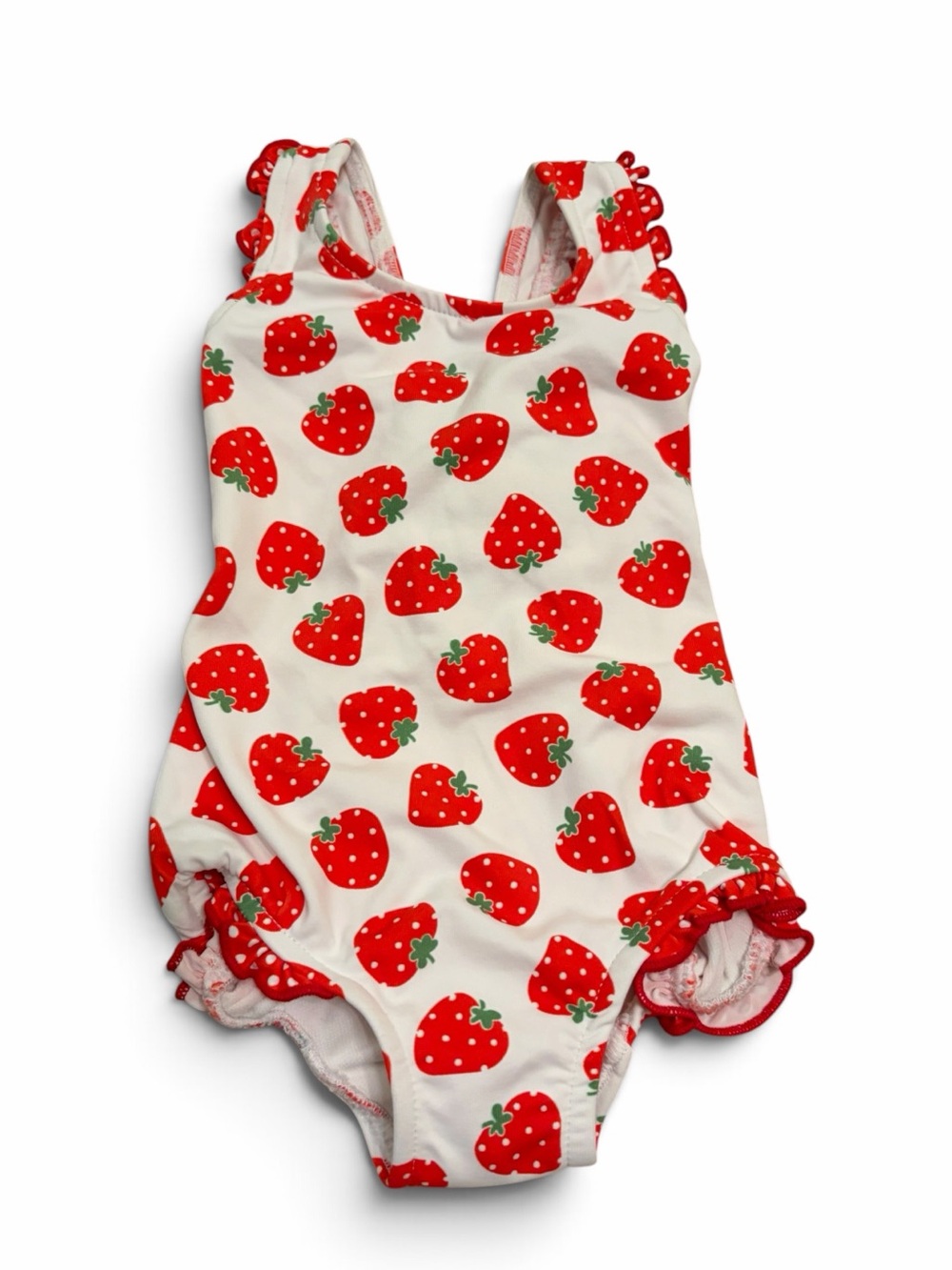 Florence Eiseman Strawberry Red And White Swimsuit NWT SZ 9M